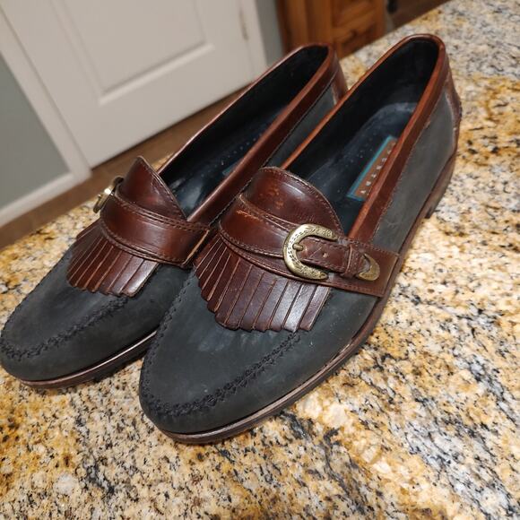 Cole Haan Kiltie Buckle Loafers Brown Black Leather Shoes Men\'s Size 10M main image 14
